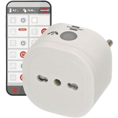 Brennenstuhl Presa Smart Italiana con Monitoraggio Consumo Presa WiFi Intelligente Compatibile Alexa,Google Home e Matter Smart Plug Temporizzata con Controllo Vocale e Remoto Bianca Brennenstuhl Presa Smart Italiana con Monitoraggio Consumo Presa WiFi Intelligente Compatibile Alexa,Google Home e Matter Smart Plug Temporizzata con Controllo Vocale e Remoto Bianca