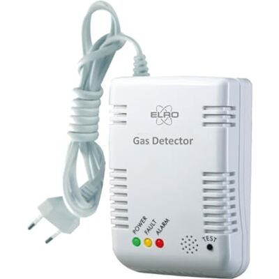 Elro Rilevatore di Fughe di Gas – Per Gas Naturale e GPL – Allarme 85 dB – Certificato EN50194 Elro Rilevatore di Fughe di Gas – Per Gas Naturale e GPL – Allarme 85 dB – Certificato EN50194