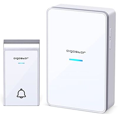 Aigostar Campanello Senza Fili, Campanello Wireless Impermeabile IP44 da Esterno, Portata 150m con 36 Melodie e 3 Livelli di Volume, 1 Trasmettitore + 1 Ricevitori Aigostar Campanello Senza Fili, Campanello Wireless Impermeabile IP44 da Esterno, Portata 150m con 36 Melodie e 3 Livelli di Volume, 1 Trasmettitore + 1 Ricevitori