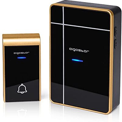 Aigostar Campanello Senza Fili, Campanello Wireless Impermeabile IP44 da Esterno, Portata 150m con 36 Melodie e 3 Livelli di Volume, 1 Trasmettitore + 1 Ricevitori Aigostar Campanello Senza Fili, Campanello Wireless Impermeabile IP44 da Esterno, Portata 150m con 36 Melodie e 3 Livelli di Volume, 1 Trasmettitore + 1 Ricevitori