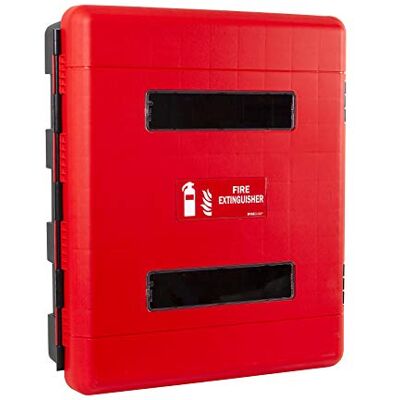 Firechief doppio Extinguisher cabinet, Seal fermo, rosso Firechief doppio Extinguisher cabinet, Seal fermo, rosso