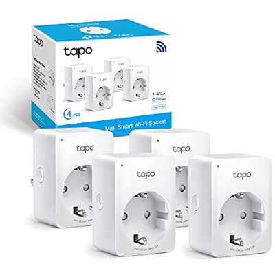 Tapo P100 Presa Smart WiFi 10A 2300W Timer Controllo App Alexa Google, 4pz Per Lampade, TV e Piccoli Elettrodomestici, Controllo da App , Programmazione Oraria, Timer e Controllo Remoto Tapo P100 Presa Smart WiFi 10A 2300W Timer Controllo App Alexa Google, 4pz Per Lampade, TV e Piccoli Elettrodomestici, Controllo da App , Programmazione Oraria, Timer e Controllo Remoto