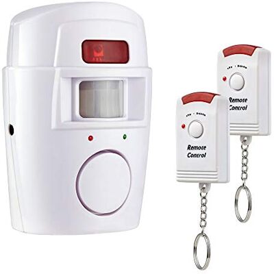 prodigital Allarme Antifurto in Blister con Sensore Sensibile a Raggio 110 Gradi e Sirena da 105 Db, Completo di 2 Telecomandi prodigital Allarme Antifurto in Blister con Sensore Sensibile a Raggio 110 Gradi e Sirena da 105 Db, Completo di 2 Telecomandi