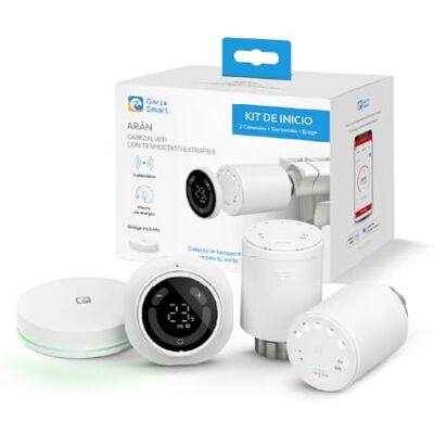 Garza Kit 2 teste WiFi per Radiatore + Sensore Portatile + Bridge Zigbee, Valvola termostatica, Controllo App e Voce (Alexa e Google Home) Manuale/Automatico, Rilevamento Finestre, Anti-gelo Garza Kit 2 teste WiFi per Radiatore + Sensore Portatile + Bridge Zigbee, Valvola termostatica, Controllo App e Voce (Alexa e Google Home) Manuale/Automatico, Rilevamento Finestre, Anti-gelo