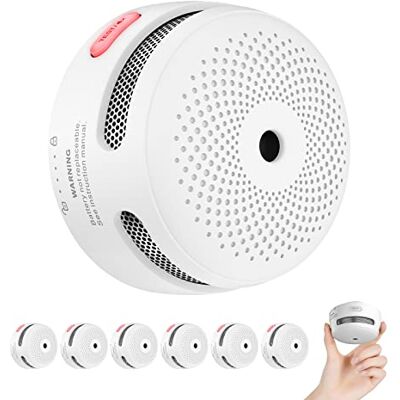 X-Sense Mini-Rilevatore di Fumo con 10 Anni di Autonomia (non Wi-Fi), Rilevatore di Fumo Certificato e EN 14604, Rilevatore di Incendio con Sensore Fotoelettrico, , Confezione Da 6 X-Sense Mini-Rilevatore di Fumo con 10 Anni di Autonomia (non Wi-Fi), Rilevatore di Fumo Certificato e EN 14604, Rilevatore di Incendio con Sensore Fotoelettrico, , Confezione Da 6