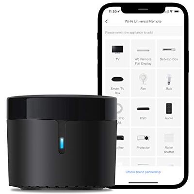 Broadlink RM4 Mini Telecomando universale IR audio/video, hub remoto WiFi per la casa intelligente, compatibile con Alexa (RM4 mini) Broadlink RM4 Mini Telecomando universale IR audio/video, hub remoto WiFi per la casa intelligente, compatibile con Alexa (RM4 mini)