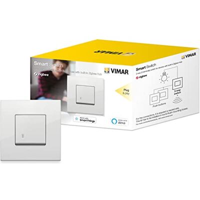 VIMAR Interruttore intelligente Arké a 2 vie Compatibile con Alexa, kit plug & play per dispositivo in Zigbee Hub, richiesto un cavo neutro VIMAR Interruttore intelligente Arké a 2 vie Compatibile con Alexa, kit plug & play per dispositivo in Zigbee Hub, richiesto un cavo neutro