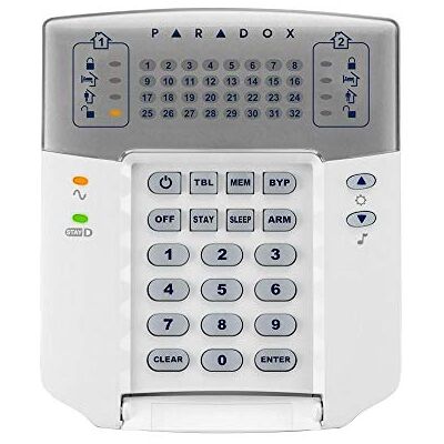 Paradox K32+ Tastiera con indicatori LED 32 zone e sportello verticale di protezione dei tasti Paradox K32+ Tastiera con indicatori LED 32 zone e sportello verticale di protezione dei tasti