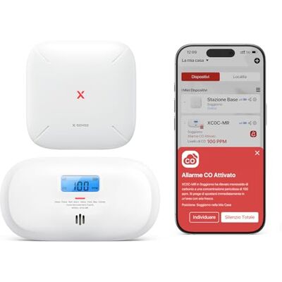 X-Sense Rilevatore di Monossido di Carbonio, sensore di CO a lunga durata 10 anni, intelligente con App e notifiche istantanee, allarme compatibile con stazione base SBS50, X-Sense Rilevatore di Monossido di Carbonio, sensore di CO a lunga durata 10 anni, intelligente con App e notifiche istantanee, allarme compatibile con stazione base SBS50,
