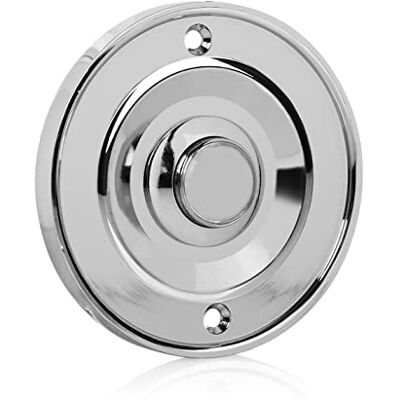 Pulsante campanello cablato cromato Byron DBW-21073 Pulsante campanello cablato cromato Byron DBW-21073
