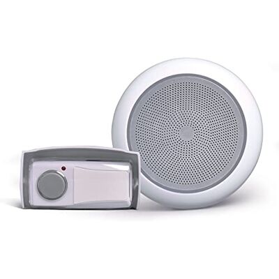 SCS Sentinel -CSF0082-CHIME Wireless con Alone Luminoso-Campana Lunga-Range m-8 Melodie-Pulsante con Batteria GP23 12V-AirBell 80, Bianco SCS Sentinel -CSF0082-CHIME Wireless con Alone Luminoso-Campana Lunga-Range m-8 Melodie-Pulsante con Batteria GP23 12V-AirBell 80, Bianco