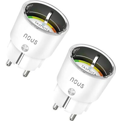 NOUS Presa Intelligente Tasmota, Compatibile con Alexa, Google Home, Home Assistant, Tuya, Domotica Casa Intelligente con Monitoraggio Energetico, Prese WiFi Smart per Domotica, 2.4G NOUS Presa Intelligente Tasmota, Compatibile con Alexa, Google Home, Home Assistant, Tuya, Domotica Casa Intelligente con Monitoraggio Energetico, Prese WiFi Smart per Domotica, 2.4G