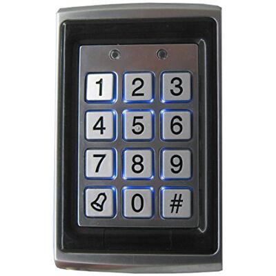 JANDEI Controllo di accesso tramite tastiera standalone utilizzando un accessorio RFID da 125 Khz o un codice PIN, retroilluminato digitale. Valido all'aperto IP67 JANDEI Controllo di accesso tramite tastiera standalone utilizzando un accessorio RFID da 125 Khz o un codice PIN, retroilluminato digitale. Valido all'aperto IP67