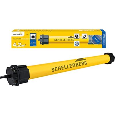 Schellenberg Motore tapparelle elettriche Maxi Standard 10 Nm, fino a 4,2 m² di superficie della tapparella, motore tubolare per albero da 60 mm, 20 kg di forza di trazione, set completo Schellenberg Motore tapparelle elettriche Maxi Standard 10 Nm, fino a 4,2 m² di superficie della tapparella, motore tubolare per albero da 60 mm, 20 kg di forza di trazione, set completo