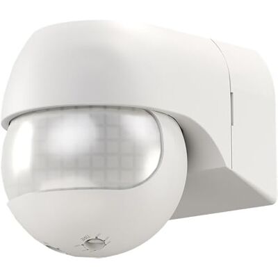 goobay Sensore di movimento a infrarossi per esterni e interni, IP44, inclinabile e orientabile, sensore di movimento PIR 180°, 12 m, per LED fino a 400 W, bianco, goobay Sensore di movimento a infrarossi per esterni e interni, IP44, inclinabile e orientabile, sensore di movimento PIR 180°, 12 m, per LED fino a 400 W, bianco,