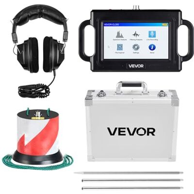 VEVOR Rilevatore di Perdite d'Acqua per Tubi, 1Hz-5000 Hz, Localizzatore di Perdite per Tubi Profondi 2 m, con Touchscreen e Sensore, 3 Aste di Ascolto, Cuffie, Scheda da 8 GB e Custodia VEVOR Rilevatore di Perdite d'Acqua per Tubi, 1Hz-5000 Hz, Localizzatore di Perdite per Tubi Profondi 2 m, con Touchscreen e Sensore, 3 Aste di Ascolto, Cuffie, Scheda da 8 GB e Custodia