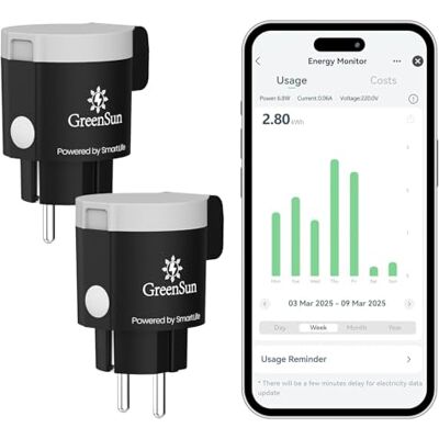 GreenSun Presa Smart Esterno VeSync APP Telecomando Temporizzata Programmabile 16A Misuratore Di Consumo Elettrico Prese WIFI Compatibile con Alexa/Google Home IP44 Impermeabile, 2PCS GreenSun Presa Smart Esterno VeSync APP Telecomando Temporizzata Programmabile 16A Misuratore Di Consumo Elettrico Prese WIFI Compatibile con Alexa/Google Home IP44 Impermeabile, 2PCS