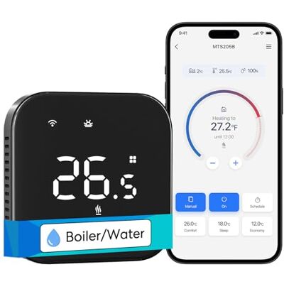 meross Termostato WiFi Alexa Termostato Caldaia da Incasso, 230v Nero Rilevamento finestra aperta, Display touch regolabile, tasti silenziosi, controllo vocale Alexa Google, zero abbonamenti meross Termostato WiFi Alexa Termostato Caldaia da Incasso, 230v Nero Rilevamento finestra aperta, Display touch regolabile, tasti silenziosi, controllo vocale Alexa Google, zero abbonamenti
