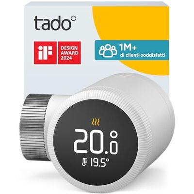 tado ° Termostato Intelligente X Controllo per app e Smart speaker (Alexa, Siri, Google Assistant), Controllo del riscaldamento, Installazione facile tado ° Termostato Intelligente X Controllo per app e Smart speaker (Alexa, Siri, Google Assistant), Controllo del riscaldamento, Installazione facile