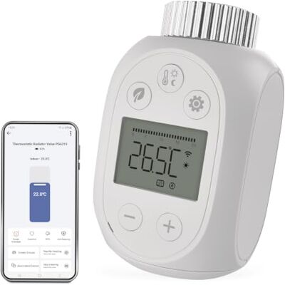 EMOS GoSmart Termostato programmabile per radiatore con app e adattatore ZigBee Termostato Smart Home Compatibile con Tuya, Smart Life, Alexa, Google Assistant, M30×1.5mm EMOS GoSmart Termostato programmabile per radiatore con app e adattatore ZigBee Termostato Smart Home Compatibile con Tuya, Smart Life, Alexa, Google Assistant, M30×1.5mm