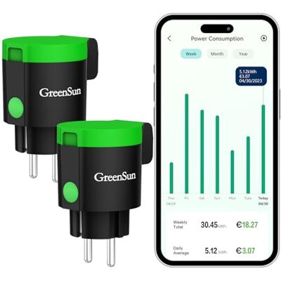 GreenSun Presa Smart Esterna VeSync App 2.4G 16A Presa Smart WiFi Outdoor Intelligente Alexa Intelligente WiFi con Misura del Consumo Energetico Controllo Vocale IP44 2PC GreenSun Presa Smart Esterna VeSync App 2.4G 16A Presa Smart WiFi Outdoor Intelligente Alexa Intelligente WiFi con Misura del Consumo Energetico Controllo Vocale IP44 2PC