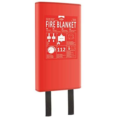 Elro Coperta di fuoco/Coperta antincendio 1.8 m x 1.2 m Copertura rigida secondo DIN EN 1869, rosso Elro Coperta di fuoco/Coperta antincendio 1.8 m x 1.2 m Copertura rigida secondo DIN EN 1869, rosso