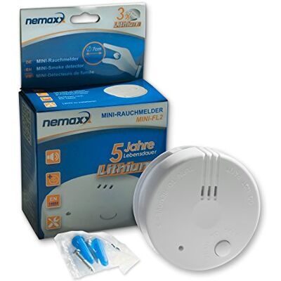 Nemaxx 12x Mini-FL2 Rauchmelder hochwertiger & diskreter Mini Brandmelder Feuermelder Rauchwarnmelder mit Lithium Batterie nach DIN EN 14604 + 12x Magnetbefestigung Nemaxx 12x Mini-FL2 Rauchmelder hochwertiger & diskreter Mini Brandmelder Feuermelder Rauchwarnmelder mit Lithium Batterie nach DIN EN 14604 + 12x Magnetbefestigung
