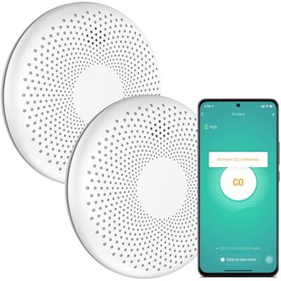 Aroha Smart Connect Rilevatore Di Fumo E Monossido Di Carbonio WiFi Batteria Da 10 Anni Allarme Antincendio & Monossido Carbonio 2 pezzi Aroha Smart Connect Rilevatore Di Fumo E Monossido Di Carbonio WiFi Batteria Da 10 Anni Allarme Antincendio & Monossido Carbonio 2 pezzi