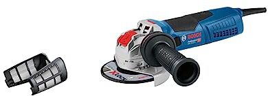 Bosch Smerigliatrice Angolare Gwx 19-125 S (C-Lock, Motore da 1900 Watt, Ø Disco: 125 Mm, Incl. Impugnatura Antivibrazione, Cuffia di Protezione)