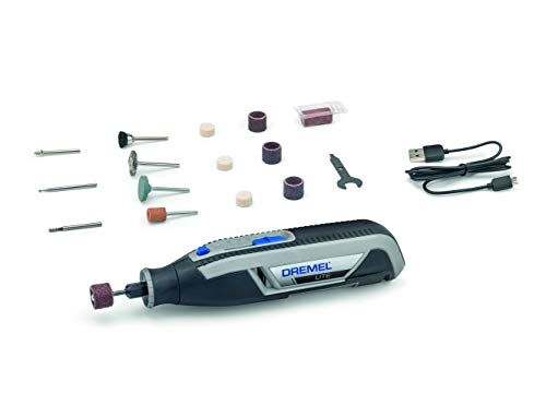 Dremel Lite 7760 Cordless Utensile Multifunzione Rotativo, Batteria al Litio 3.6 V, Kit con 15 Accessori e Caricatore USB, 8.000-25.000 giri/min per Incidere, Tagliare, Levigare, Lucidare e Forare