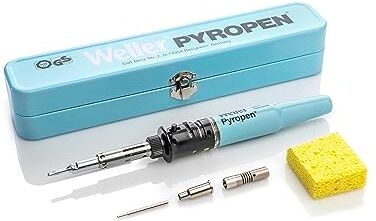 Weller Set di Saldatori a Gas Butano Cordless Pyropen Std, Bombola di Gas Butano