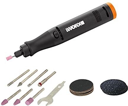 WORX MakerX Utensile multifunzione a batteria, 18 V (20 V max), , motore brushless, utensile rotativo MakerX per smerigliatura, lucidatura, taglio trapano, Powershare (hub, batteria,