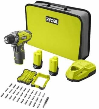 Ryobi Cacciavite Senza Fili R12DD-220SA31 12V 2 batterie da 2 Ah 1 Scatola Sono offerti 31 Accessori per avvitamento 1 Borsa