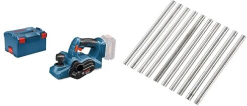 Bosch 06015A0300 GHO Pialletto a Batteria, Solo, L-BOXX, 18 V, Blu + Cuchillas reversibles rectas HM30º:10uds