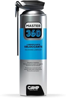 CAMP MASTER 360 Lubrificante Sbloccante, Penetra, Lubrifica e sblocca, elimina i cigolii, Spray doppia posizione, 500 ml