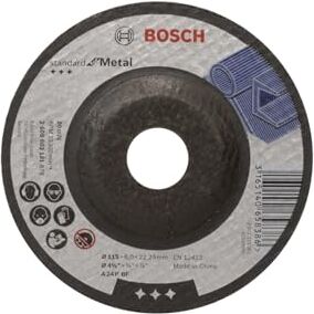 Bosch Mola da Sbavo Standard for Metal Centro Depresso (per Metallo, Ø 115 x 6 mm, Accessori Smeriglatrici Angolari)