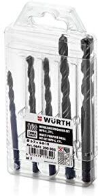 Würth MFD-S Punta multiuso per trapano a cilindro, confezione multipla, 5 pezzi, L (5-10) Zebra