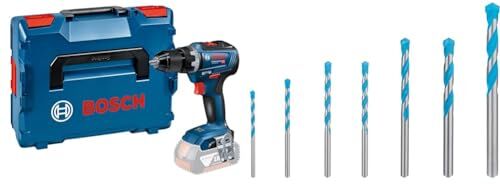 Bosch -55 Professional +  7x Set di Punte Expert CYL-9 MultiConstruction per Calcestruzzo, Ø 4-12 mm, Accessorio Trapano a Percussione