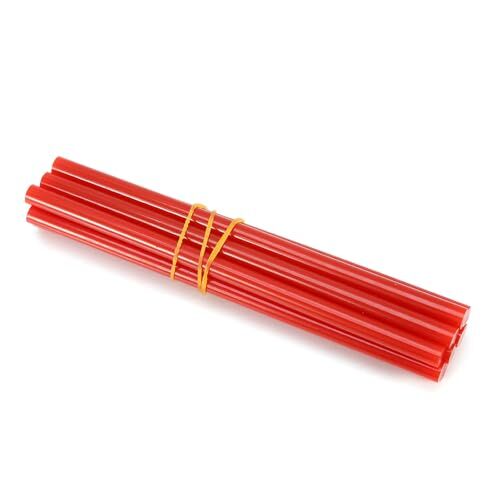 Zhangfacai Confezione da 10 Stick di Colla a Caldo Ad Alta Resistenza, Non Tossici, Adesione Rapida, Adatti per Progetti Scolastici, Artigianato Artistico Fatto a Mano (rosso)