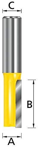 Makita Fresa para madera recta un filo pinza (c) 8 mm (a) 3 mm (b) 8 mm