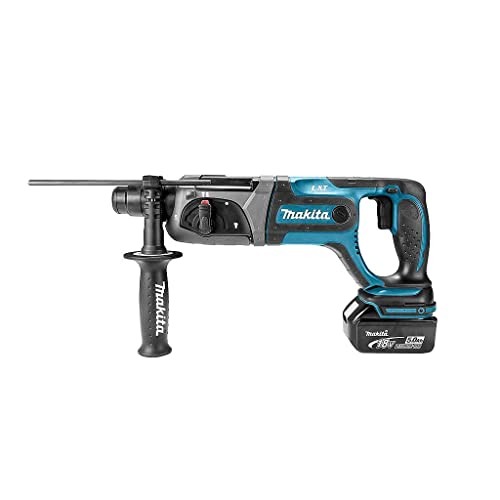 Makita 18V Li-ion LXT SDS-Plus Rotary Hammer Complete with 2 x 5.0 Ah Batteries and Charger Supplied in a Makpac Case