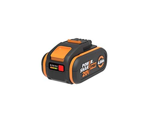 WORX 18V (20V MAX) Batteria Agli Ioni di Litio 4.0Ah WA3014 con Schermo, PowerShare per Tutti i Dispositivi Batteria di Ricambio Batteria Ricaricabile ad Alte Prestazioni