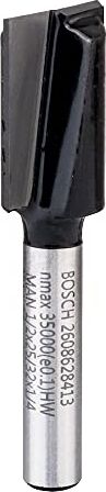 Bosch Punta dritta per frese verticali con 2 scanalature, in carburo di tungsteno, diametro: 12,7mm