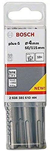 Bosch Punta perforatrice Acciaio 4 mm SDS-plus-5  Lunghezza totale 110 SDS-Plus 10 pz.