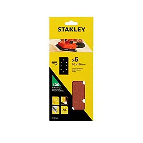 Stanley 5 hojas de lija perforadas