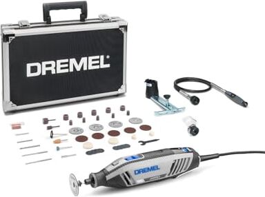 Dremel Multiutensile 175 W, Kit Multiutensile Amazon Exclusive con 3 Complementi e 45 Accessori, Motore da 175 W con Electronic Feedback, Velocità Variabile 5.000-35.000 giri/min