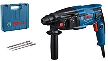 Bosch Martello Perforatore Gbh 2-21 (con Sds Plus, Incl. 3 Punte Sds Plus (6/8/10 Mm), Impugnatura Supplementare, Panno, Asta di Profondità, in Valigetta)