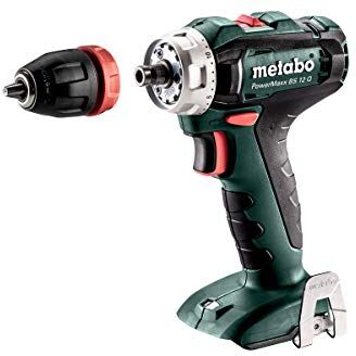 Metabo BS 12 Q -Trapano Avvitatore a Batteria (12 V, con Luce LED, Sistema Quick System, Inserto MetaLoc, portapunte a Chiusura Rapida)