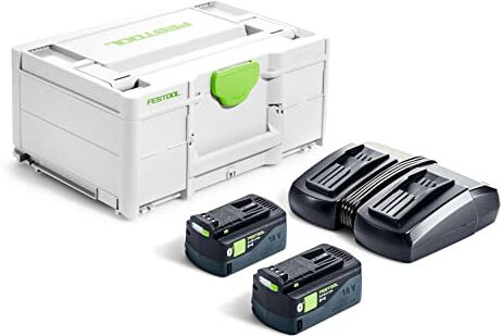 Festool Set di energia SYS 18V 2x5,0/TCL 6 DUO (con batterie BP 18 Li 5,0, caricatore rapido), in Systainer