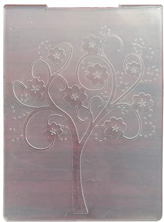 Avejjbaey Cartella per goffratura 3D irregolare albero di plastica fiore goffratura modello fatto a mano arte artigianato forniture fai da te creazione di biglietti floreali albero sfondo stencil per carta